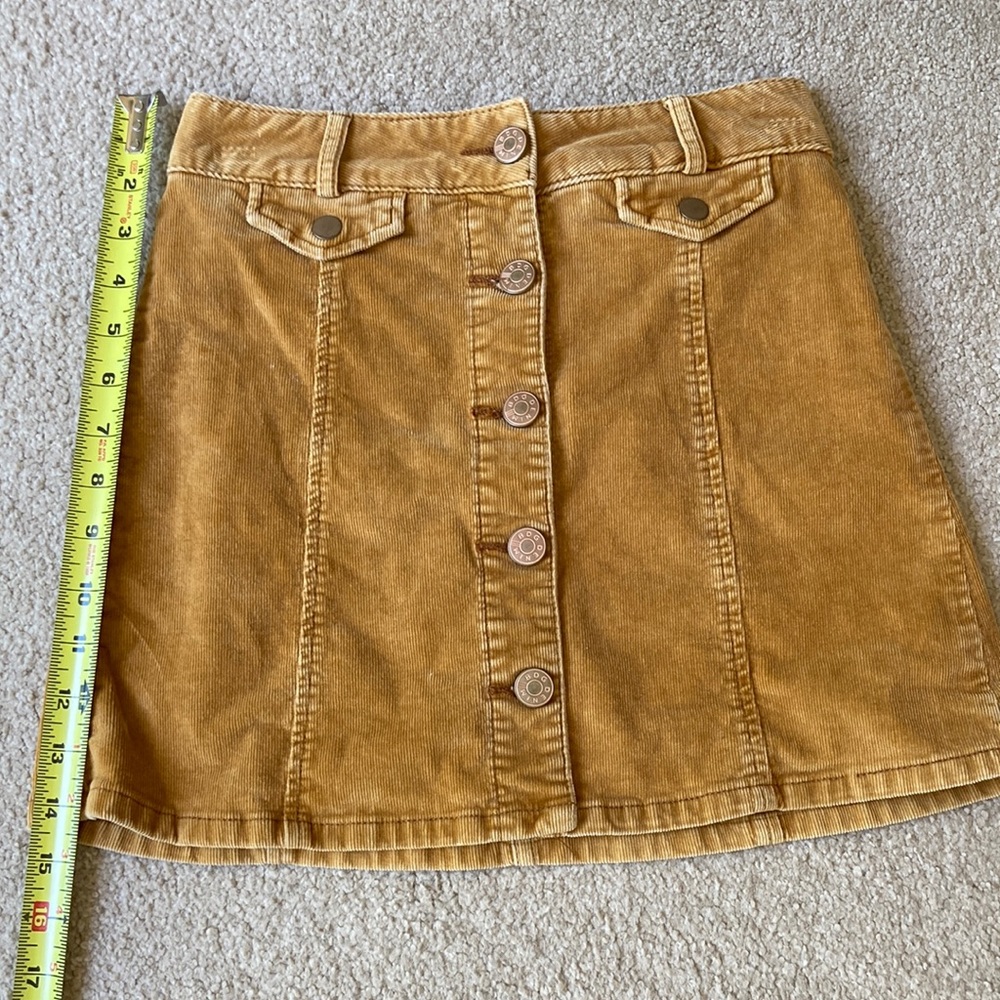 BDG tan corduroy mini skirt
